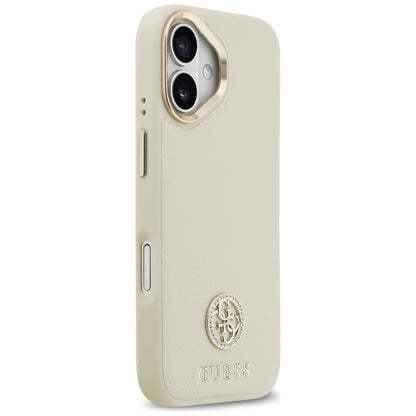MagSafe-deksel for Apple iPhone 17, Guess, Grained Strass Logo, Beige