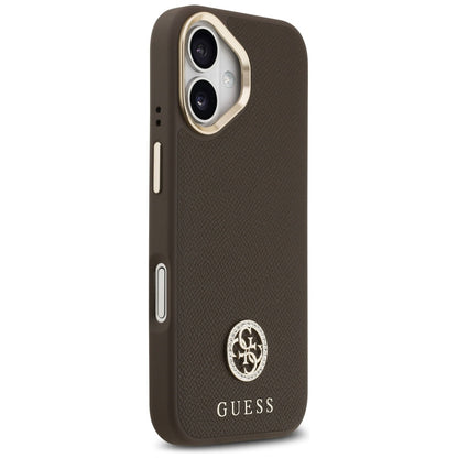 MagSafe-deksel for Apple iPhone 17, Guess, Grained Strass Logo, Brun
