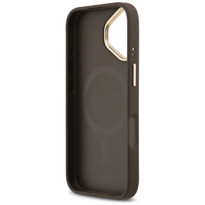 MagSafe-deksel for Apple iPhone 17, Guess, Grained Strass Logo, Brun