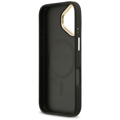 MagSafe-deksel for Apple iPhone 17, Guess, Grained Strass Logo, Svart
