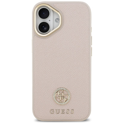 MagSafe-deksel for Apple iPhone 17, Guess, Grained Strass Logo, Rosa