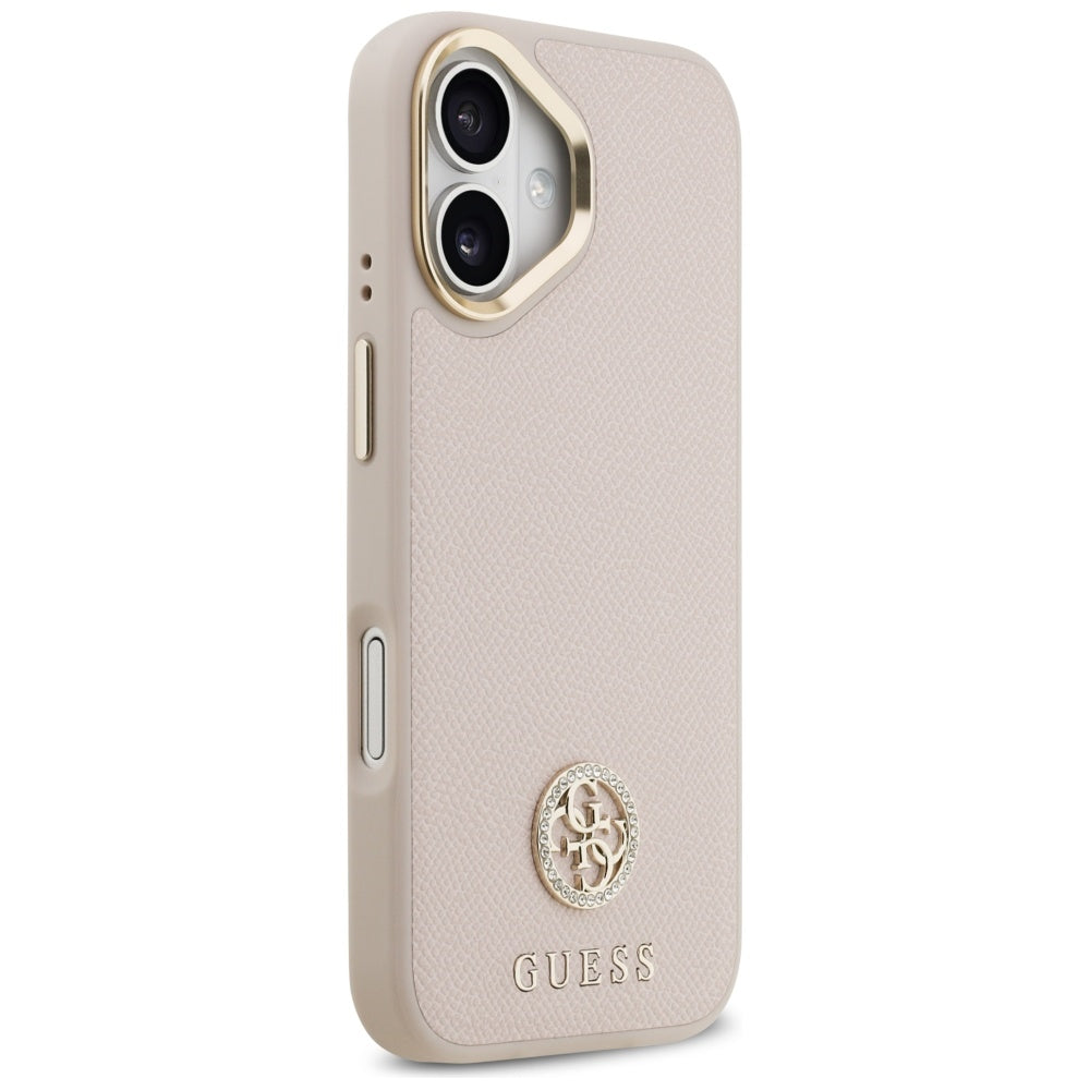 MagSafe-deksel for Apple iPhone 17, Guess, Grained Strass Logo, Rosa