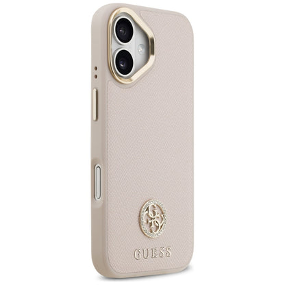 MagSafe-deksel for Apple iPhone 17, Guess, Grained Strass Logo, Rosa
