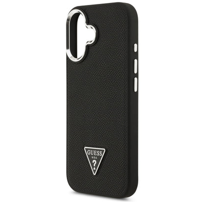 MagSafe-deksel for Apple iPhone 17, Guess, Grained Triangle Logo, Svart