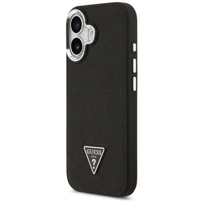 MagSafe-deksel for Apple iPhone 17, Guess, Grained Triangle Logo, Svart
