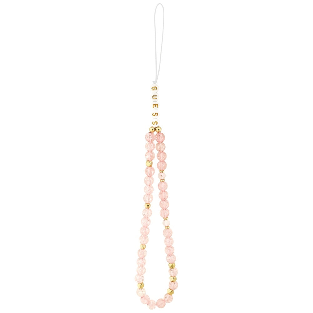 MagSafe-deksel for Apple iPhone 17, Guess, IML Flowers Allover Electroplated with Pearl Strap, Svart