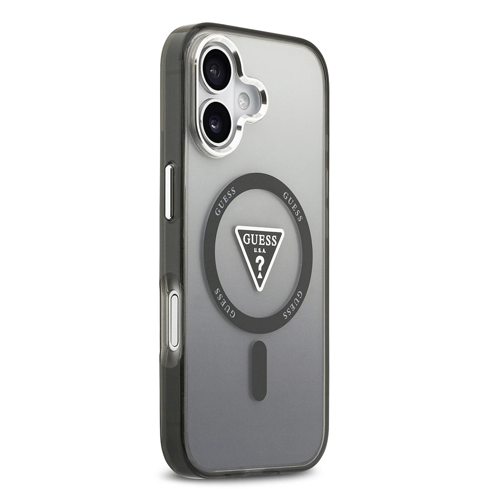 MagSafe-deksel for Apple iPhone 17, Guess, IML Gradient Triangle Logo, Svart