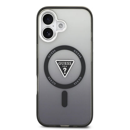 MagSafe-deksel for Apple iPhone 17, Guess, IML Gradient Triangle Logo, Svart