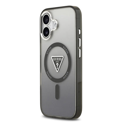 MagSafe-deksel for Apple iPhone 17, Guess, IML Gradient Triangle Logo, Svart