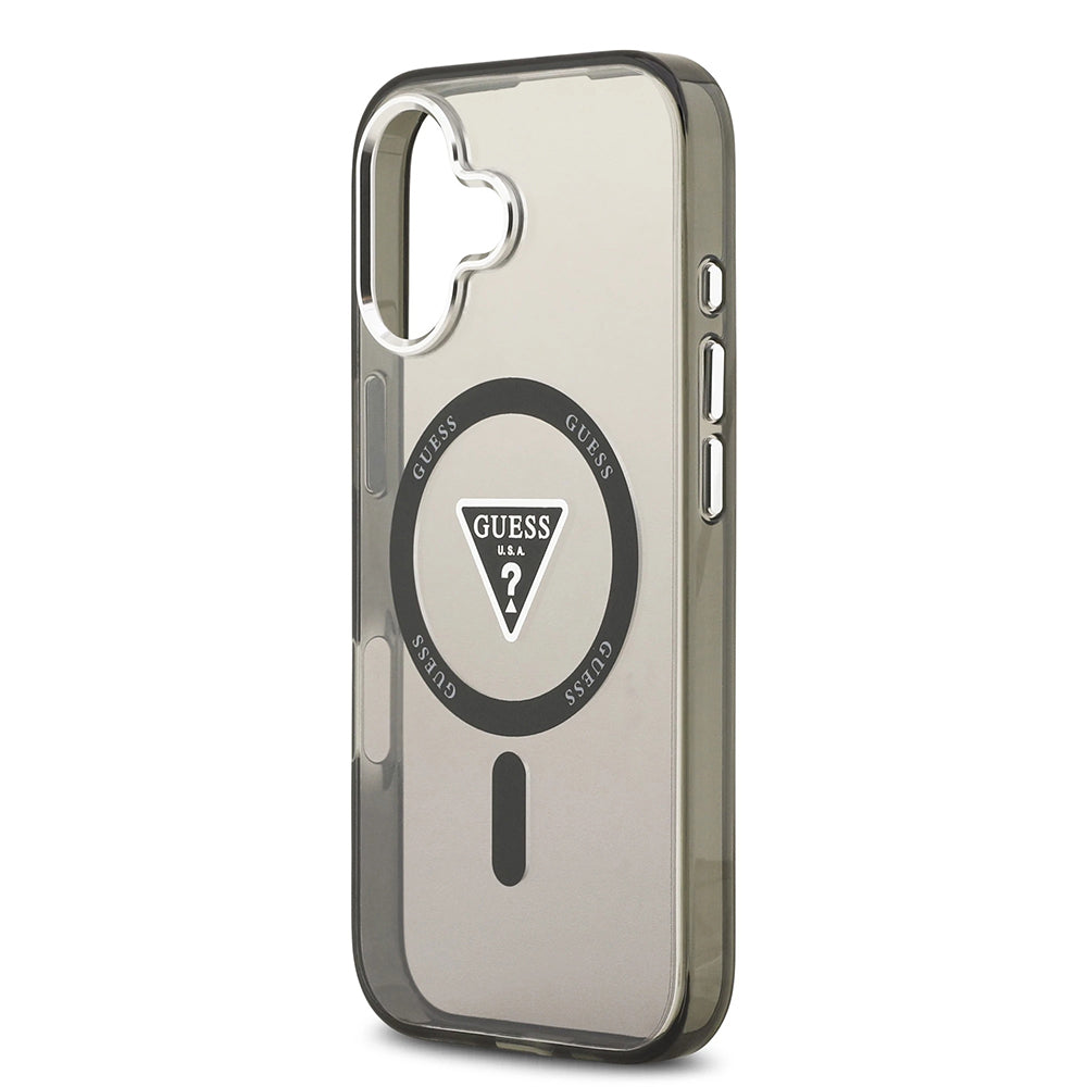 MagSafe-deksel for Apple iPhone 17, Guess, IML Gradient Triangle Logo, Svart
