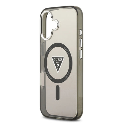 MagSafe-deksel for Apple iPhone 17, Guess, IML Gradient Triangle Logo, Svart
