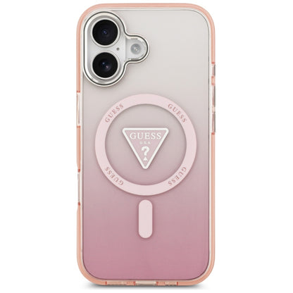 MagSafe-deksel for Apple iPhone 17, Guess, IML Gradient Triangle Logo, Rosa