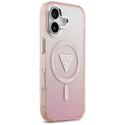 MagSafe-deksel for Apple iPhone 17, Guess, IML Gradient Triangle Logo, Rosa