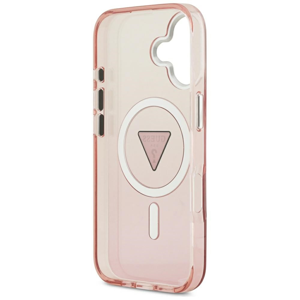 MagSafe-deksel for Apple iPhone 17, Guess, IML Gradient Triangle Logo, Rosa