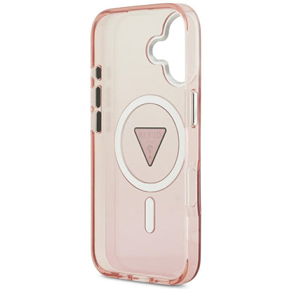 MagSafe-deksel for Apple iPhone 17, Guess, IML Gradient Triangle Logo, Rosa