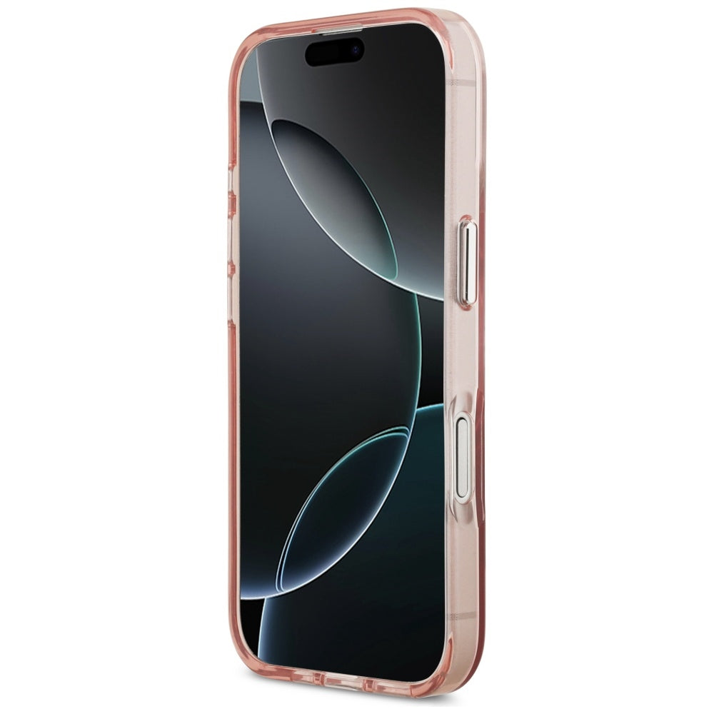 MagSafe-deksel for Apple iPhone 17, Guess, IML Gradient Triangle Logo, Rosa