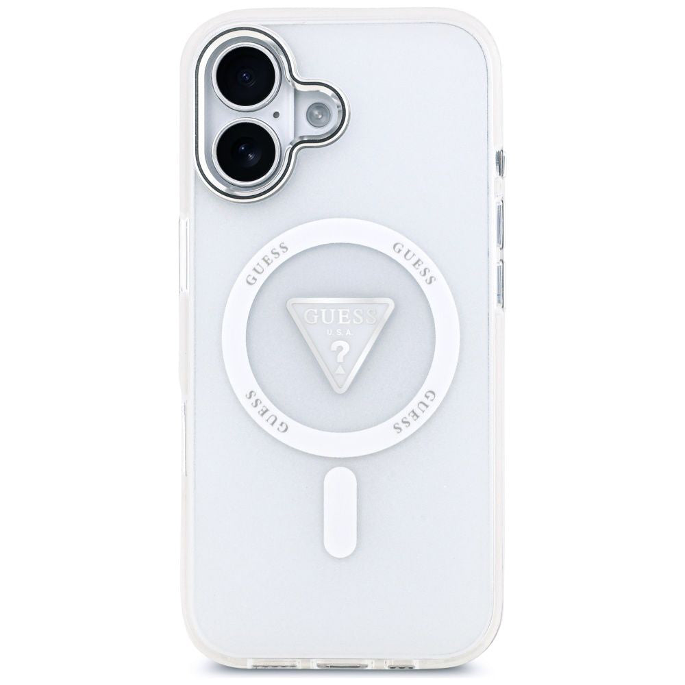 MagSafe-deksel for Apple iPhone 17, Guess, IML Gradient Triangle Logo, Gjennomsiktig