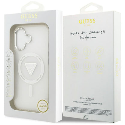 MagSafe-deksel for Apple iPhone 17, Guess, IML Gradient Triangle Logo, Gjennomsiktig
