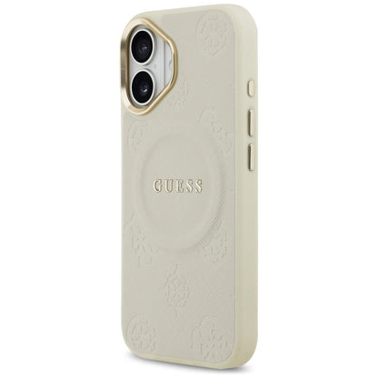 MagSafe-deksel for Apple iPhone 17, Guess, Peony Hot Stamp, Beige