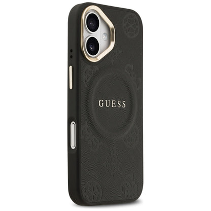 MagSafe-deksel for Apple iPhone 17, Guess, Peony Hot Stamp, Svart