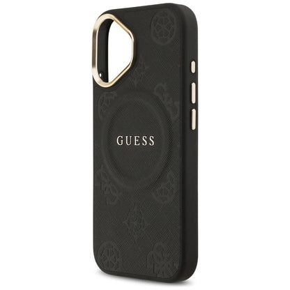 MagSafe-deksel for Apple iPhone 17, Guess, Peony Hot Stamp, Svart