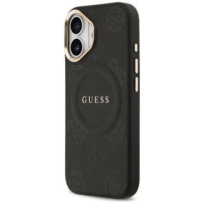 MagSafe-deksel for Apple iPhone 17, Guess, Peony Hot Stamp, Svart