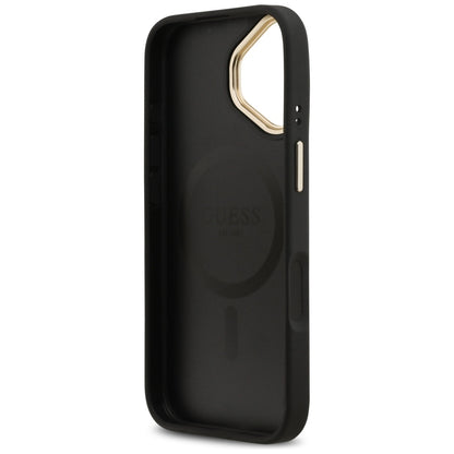 MagSafe-deksel for Apple iPhone 17, Guess, Peony Hot Stamp, Svart