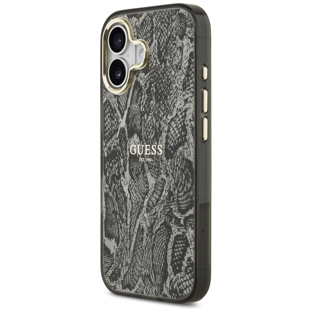 MagSafe-deksel for Apple iPhone 17, Guess, Python-mønster, Svart