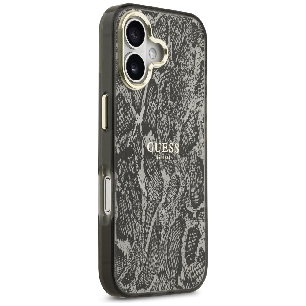 MagSafe-deksel for Apple iPhone 17, Guess, Python-mønster, Svart