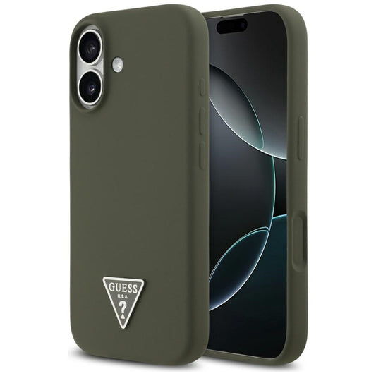 MagSafe-deksel for Apple iPhone 17, Guess, Triangle Logo, Kaki