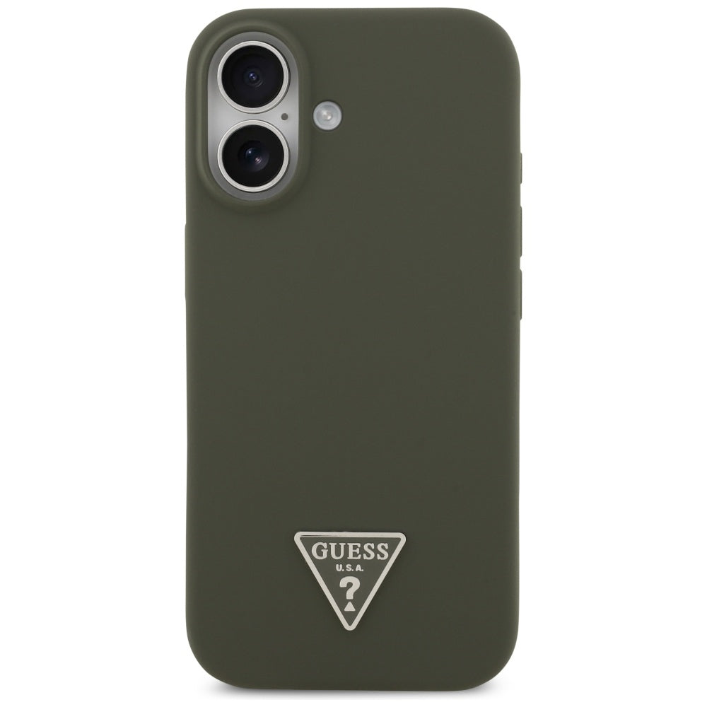 MagSafe-deksel for Apple iPhone 17, Guess, Triangle Logo, Kaki