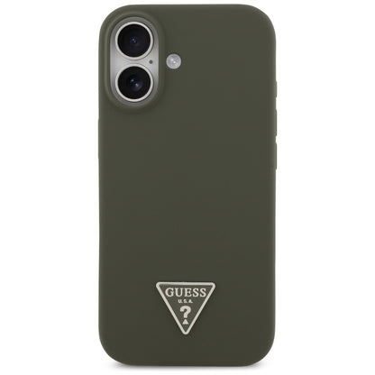 MagSafe-deksel for Apple iPhone 17, Guess, Triangle Logo, Kaki