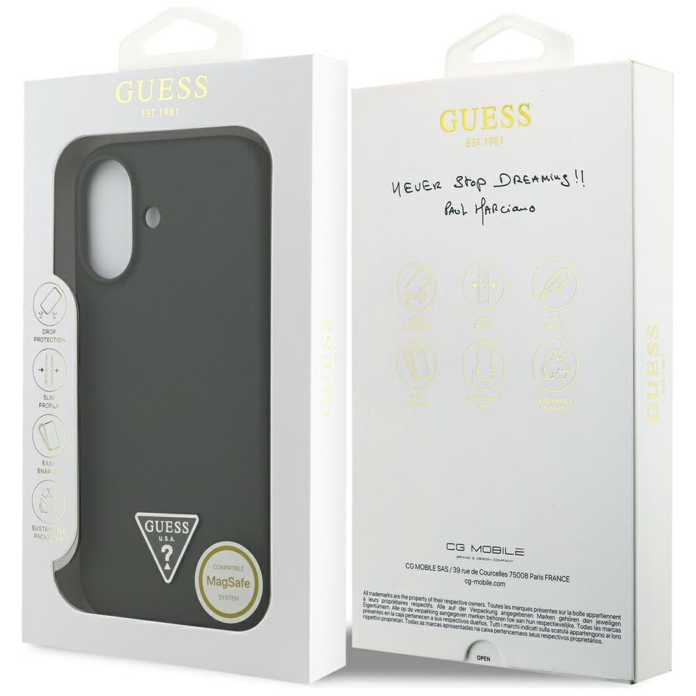 MagSafe-deksel for Apple iPhone 17, Guess, Triangle Logo, Kaki