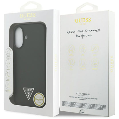 MagSafe-deksel for Apple iPhone 17, Guess, Triangle Logo, Kaki