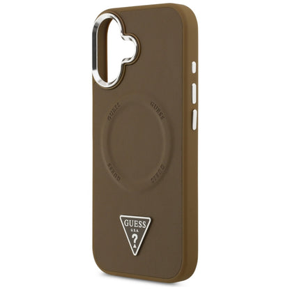 MagSafe-deksel for Apple iPhone 17, Guess, Triangle Logo, Sølvbrun