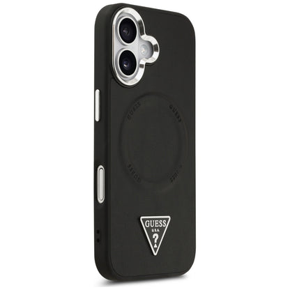 MagSafe-deksel for Apple iPhone 17, Guess, Triangle Logo, Svart Sølv