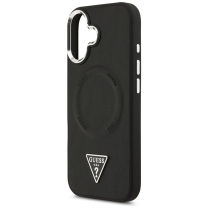 MagSafe-deksel for Apple iPhone 17, Guess, Triangle Logo, Svart Sølv