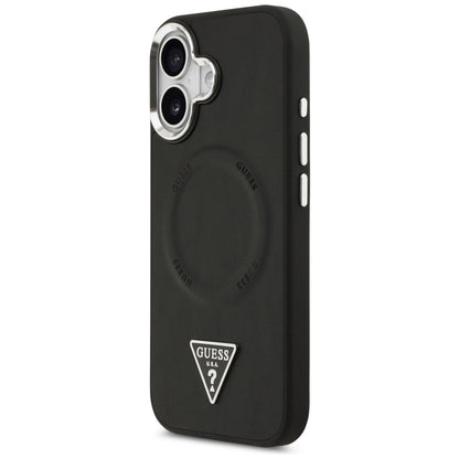 MagSafe-deksel for Apple iPhone 17, Guess, Triangle Logo, Svart Sølv