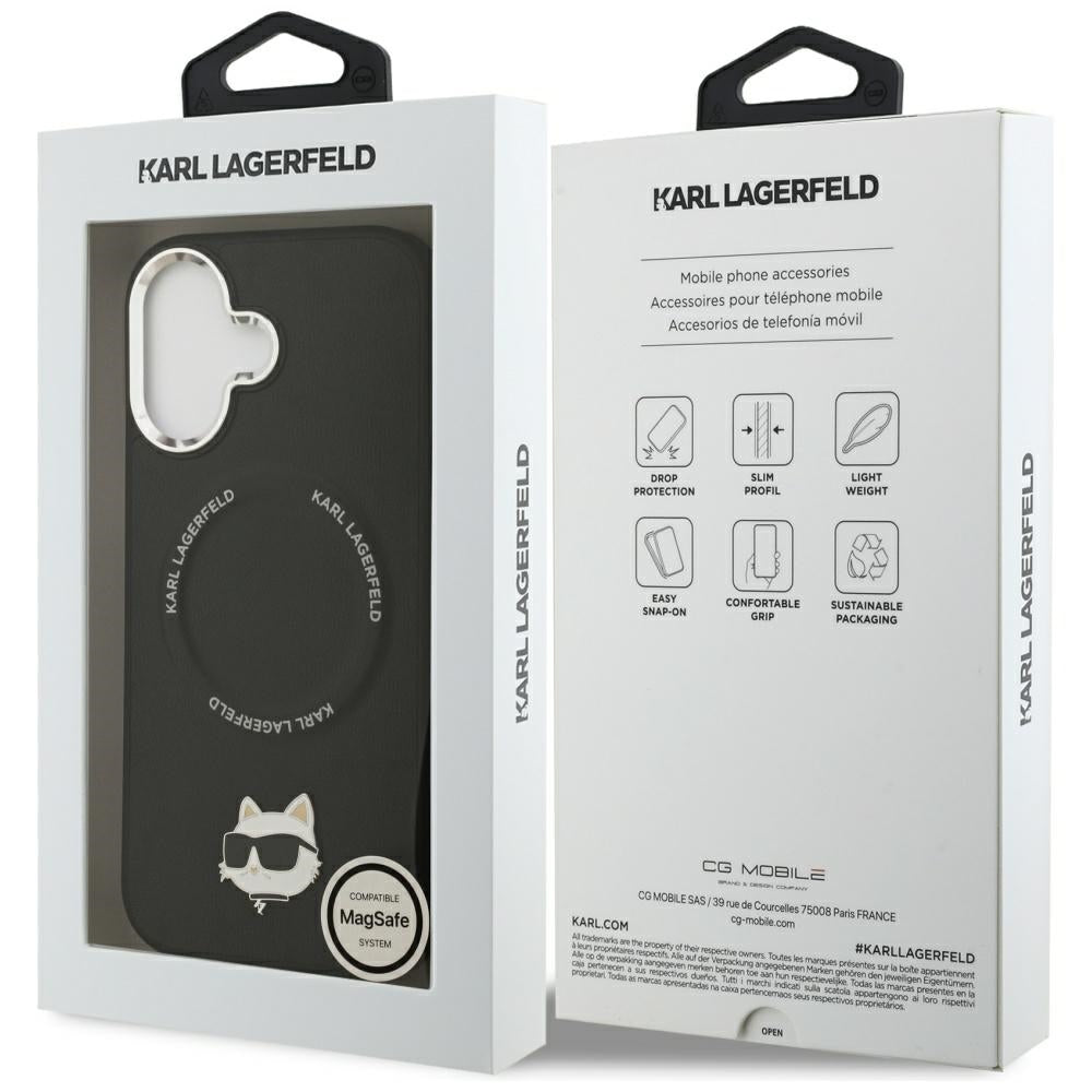 MagSafe-deksel for Apple iPhone 17, Karl Lagerfeld, Choupette Pin, Svart
