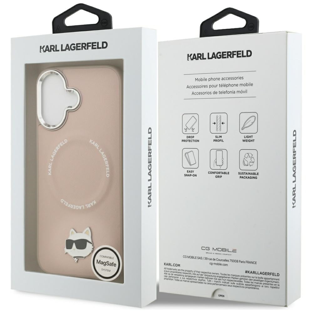 MagSafe-deksel for Apple iPhone 17, Karl Lagerfeld, Choupette Pin, Rosa