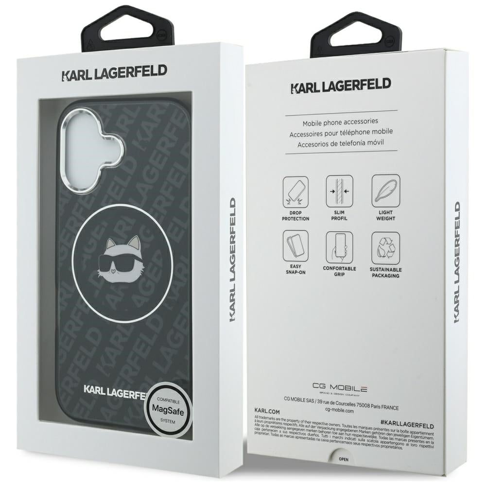 MagSafe-deksel for Apple iPhone 17, Karl Lagerfeld, IML Choupette`s Head, Svart