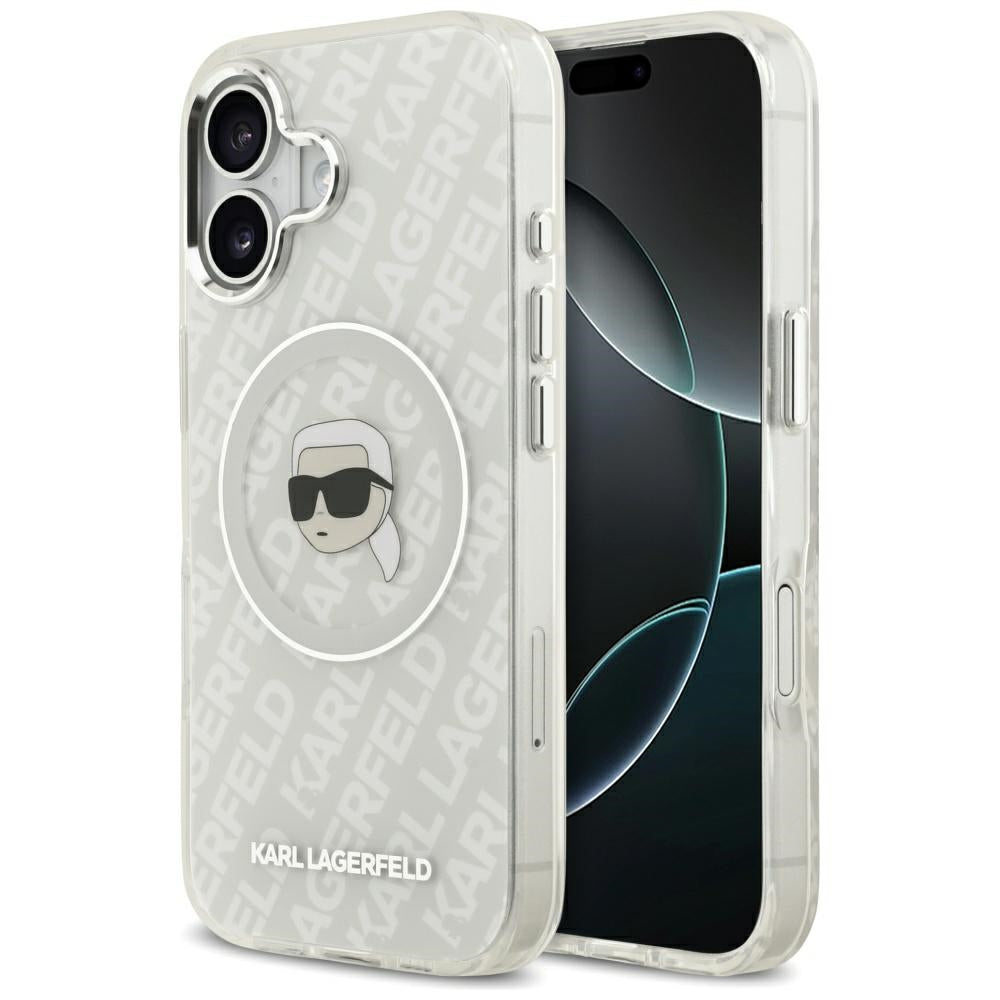 MagSafe-deksel for Apple iPhone 17, Karl Lagerfeld, IML Karl`s Head, Grå