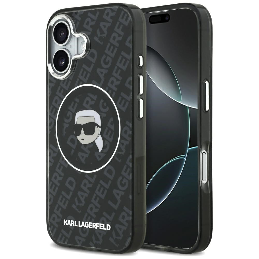 MagSafe-deksel for Apple iPhone 17, Karl Lagerfeld, IML Karl`s Head, Svart