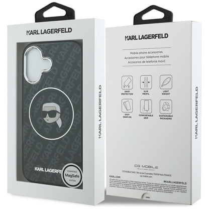 MagSafe-deksel for Apple iPhone 17, Karl Lagerfeld, IML Karl`s Head, Svart