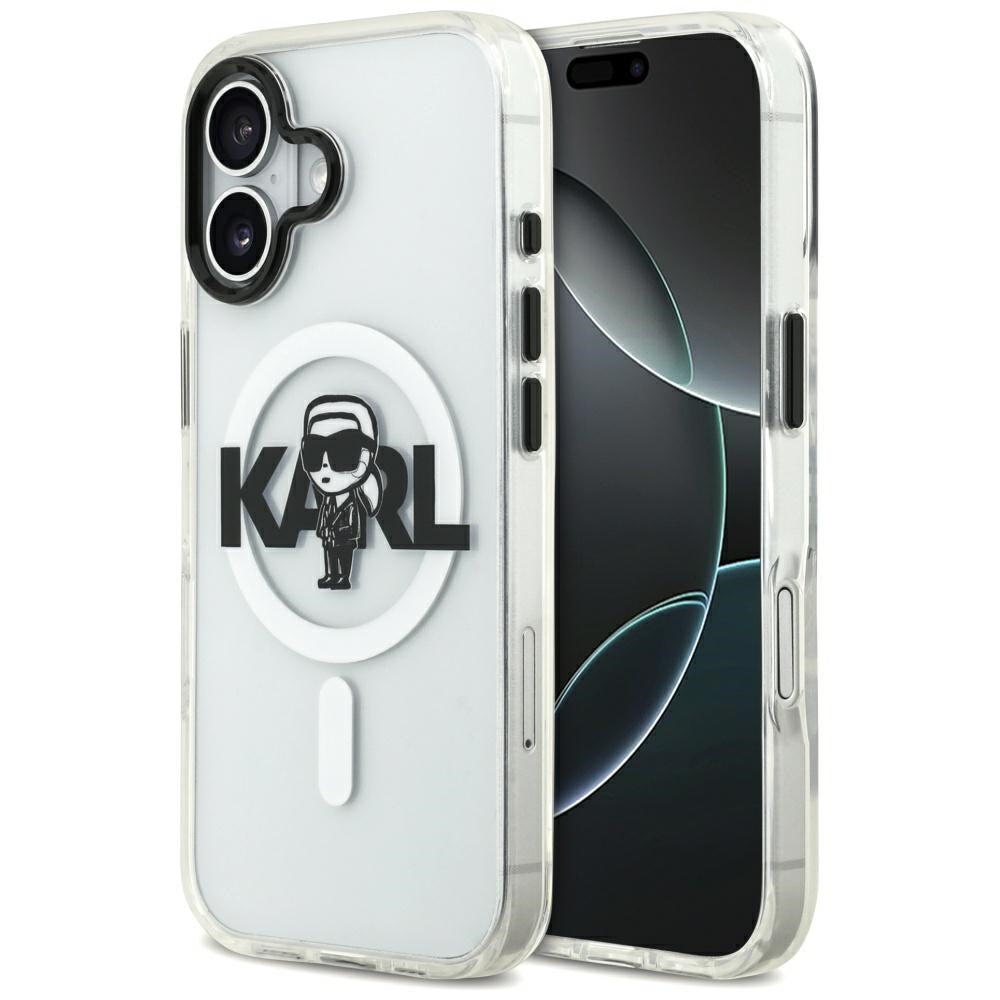MagSafe-deksel for Apple iPhone 17, Karl Lagerfeld, IML Sketch Logo Karl, Gjennomsiktig