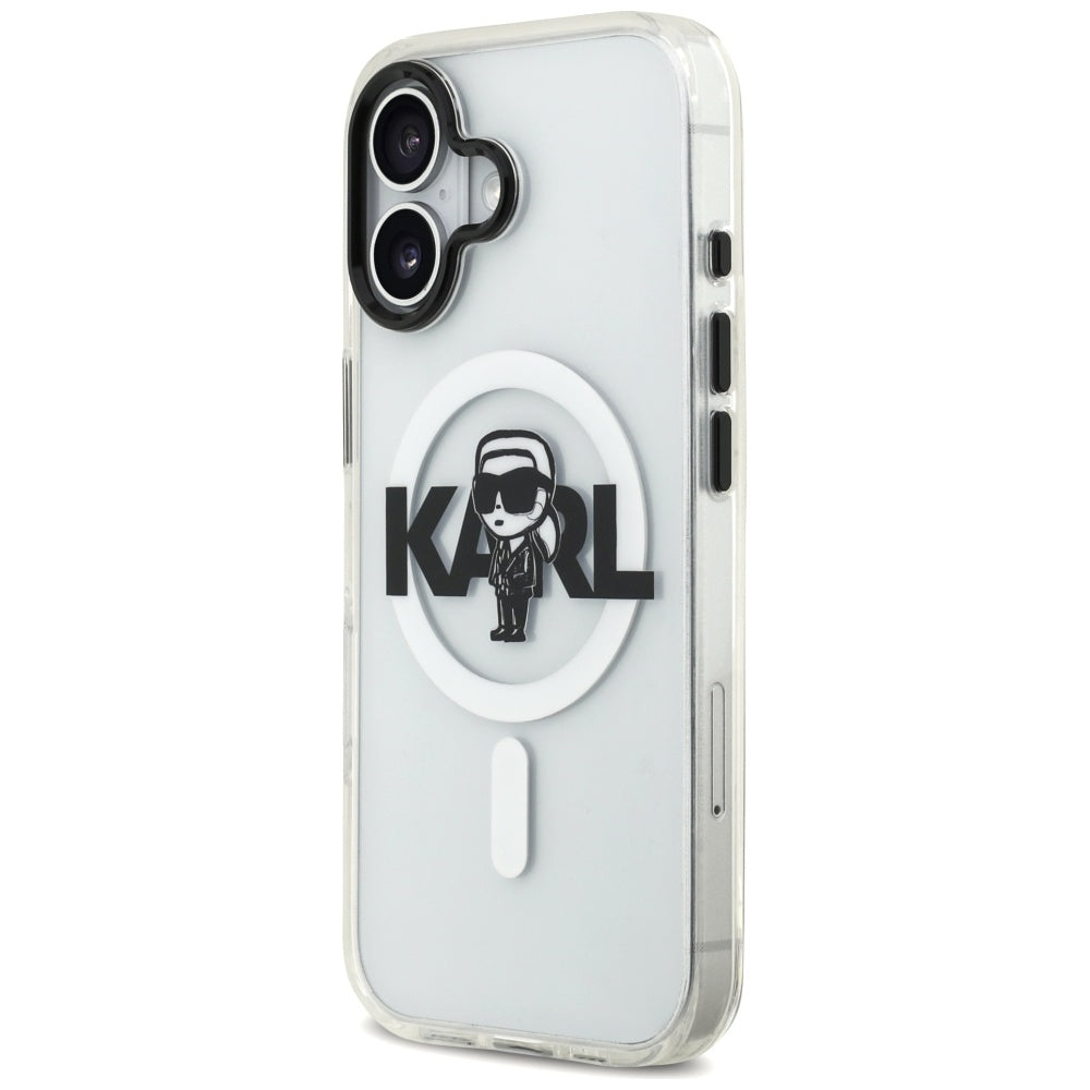 MagSafe-deksel for Apple iPhone 17, Karl Lagerfeld, IML Sketch Logo Karl, Gjennomsiktig