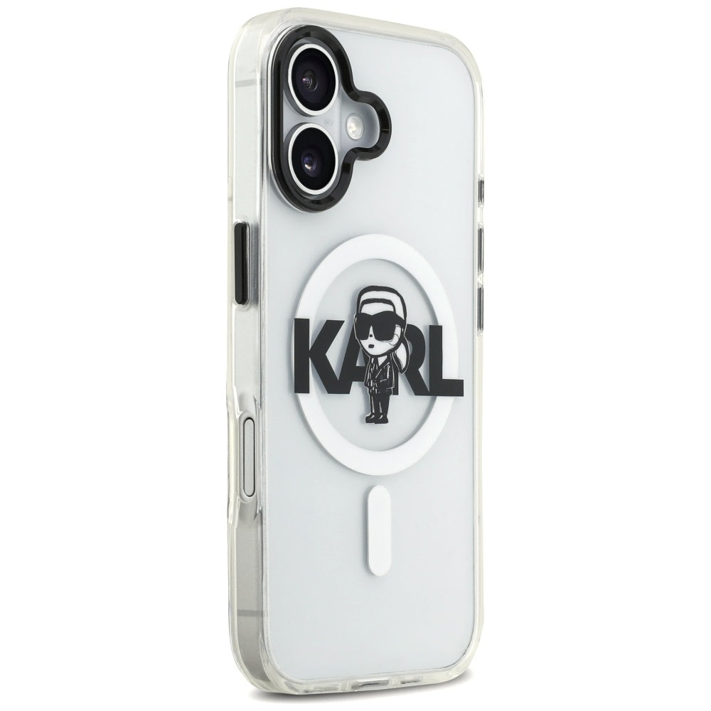 MagSafe-deksel for Apple iPhone 17, Karl Lagerfeld, IML Sketch Logo Karl, Gjennomsiktig