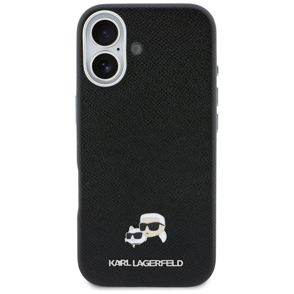 MagSafe-deksel for Apple iPhone 17, Karl Lagerfeld, Karl & Choupette Head's Pin, Svart