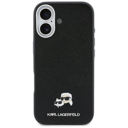 MagSafe-deksel for Apple iPhone 17, Karl Lagerfeld, Karl & Choupette Head's Pin, Svart