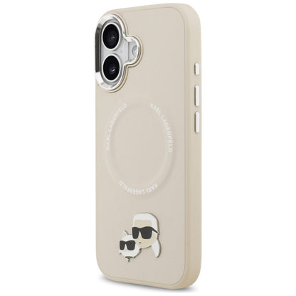 MagSafe-deksel for Apple iPhone 17, Karl Lagerfeld, Karl & Choupette Pins, Beige
